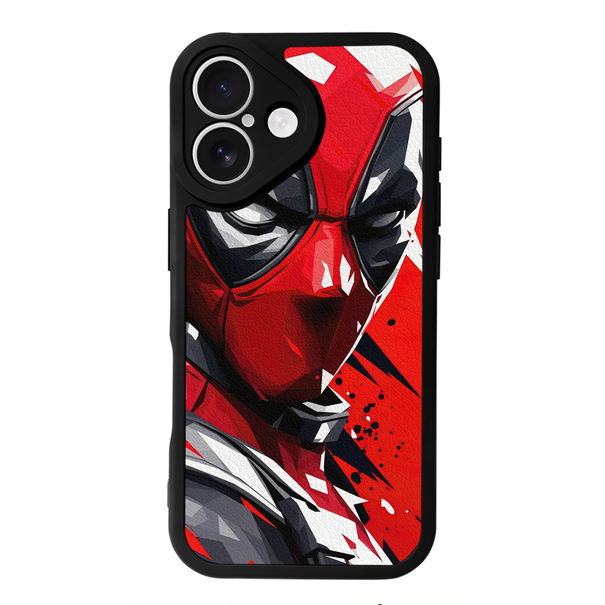 （画像用） Deadpool デッドプール 【iPhone 16シリーズ対応】シリコンスマホケース（レザー調） 材質：シリコン